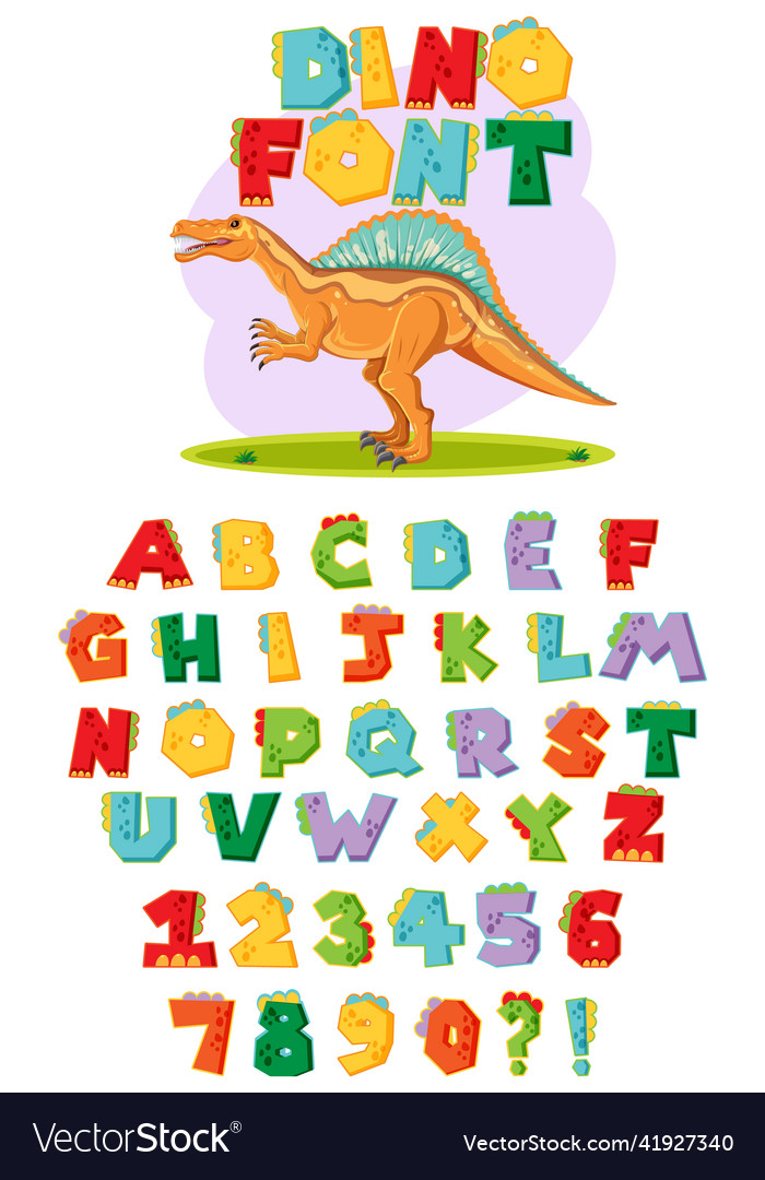 Font design for english alphabets and numbers Vector Image Font design for english alphabets and numbers