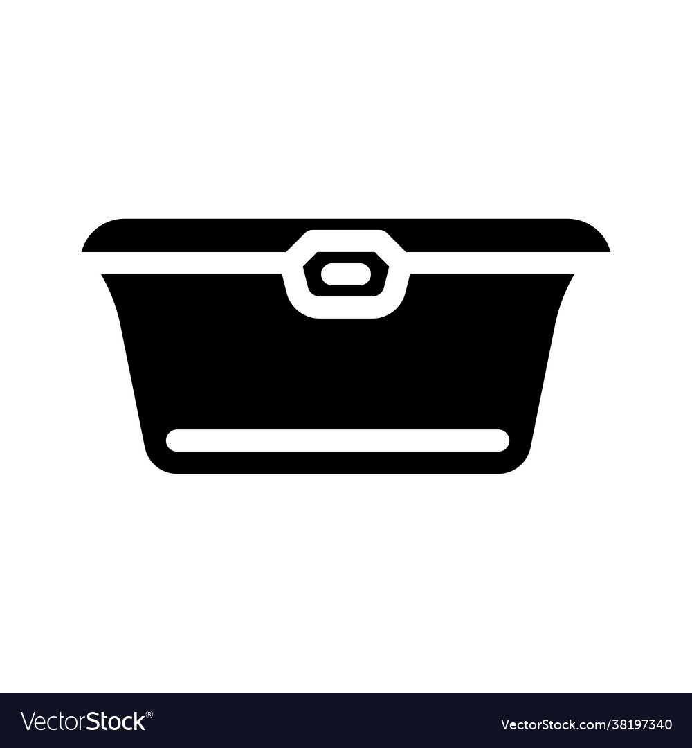 Food packaging plastic container glyph icon Vector Image