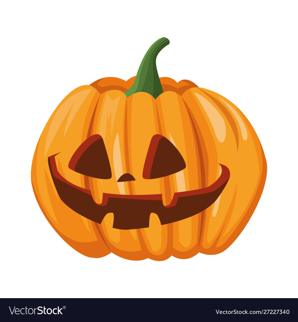 Halloween pumpkin decorative isolated icon