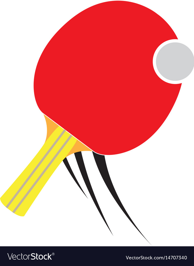 Isolated ping pong racket