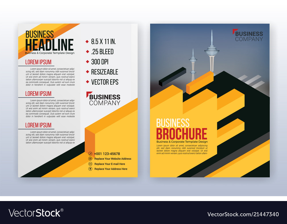 Modern business annual report template Royalty Free Vector