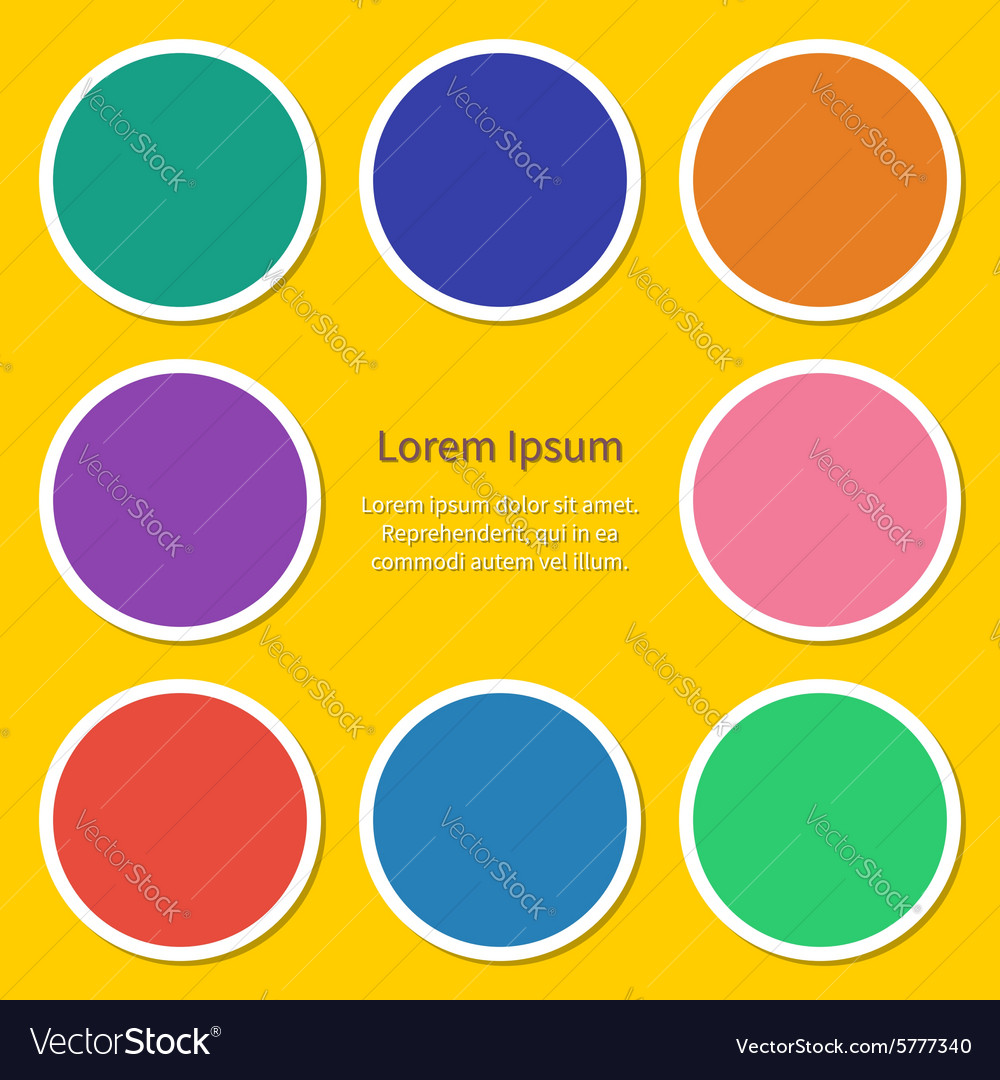 Round set icon empty flat design