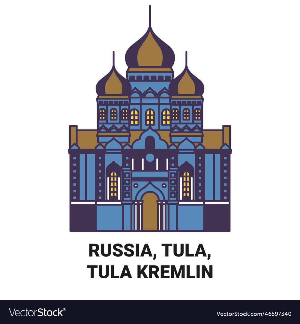Russia tula tula kremlin travel landmark Vector Image