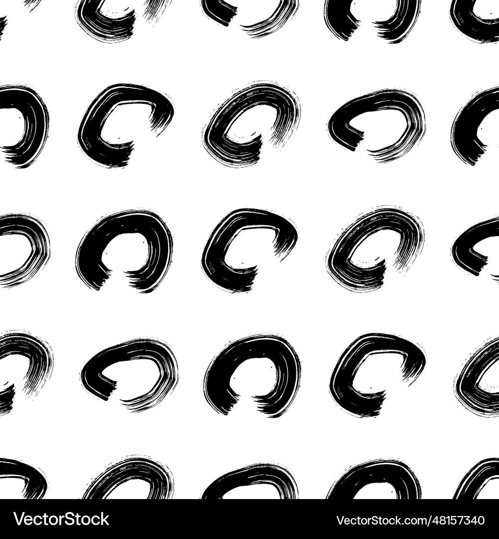 Seamless pattern with sketch circles shape Vector Image