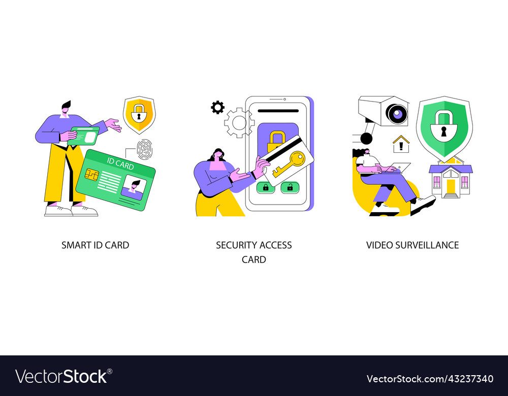Security and identity verification abstract vector image Security and identity verification abstract
