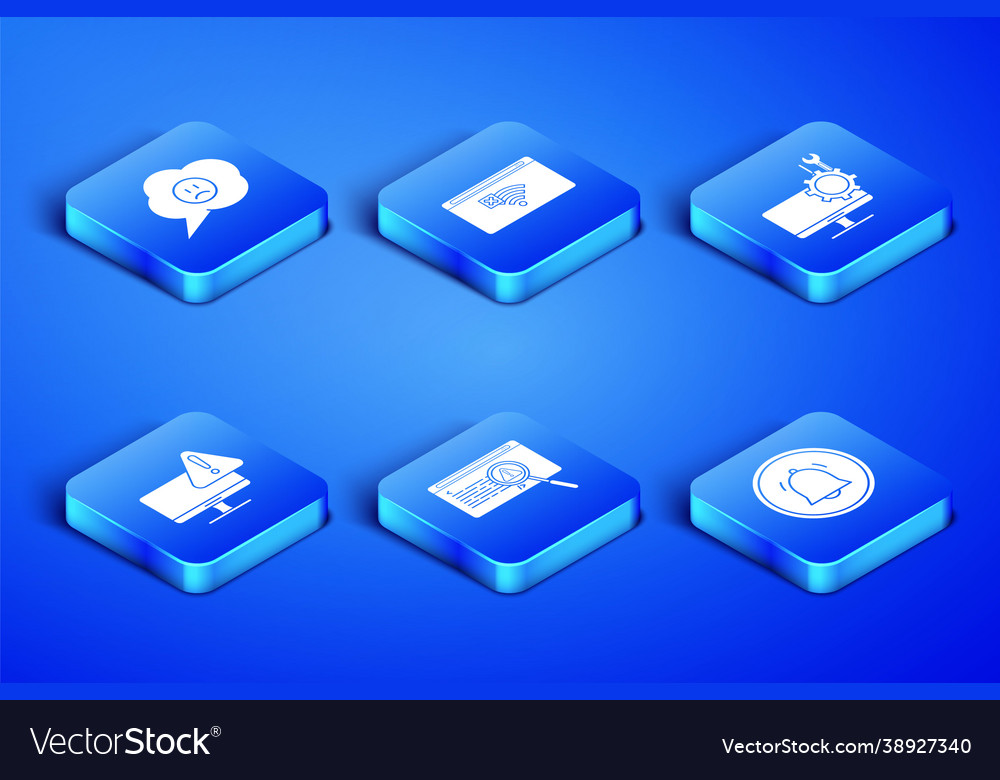 Set button chat notification speech bubble Vector Image Set button chat notification speech bubble