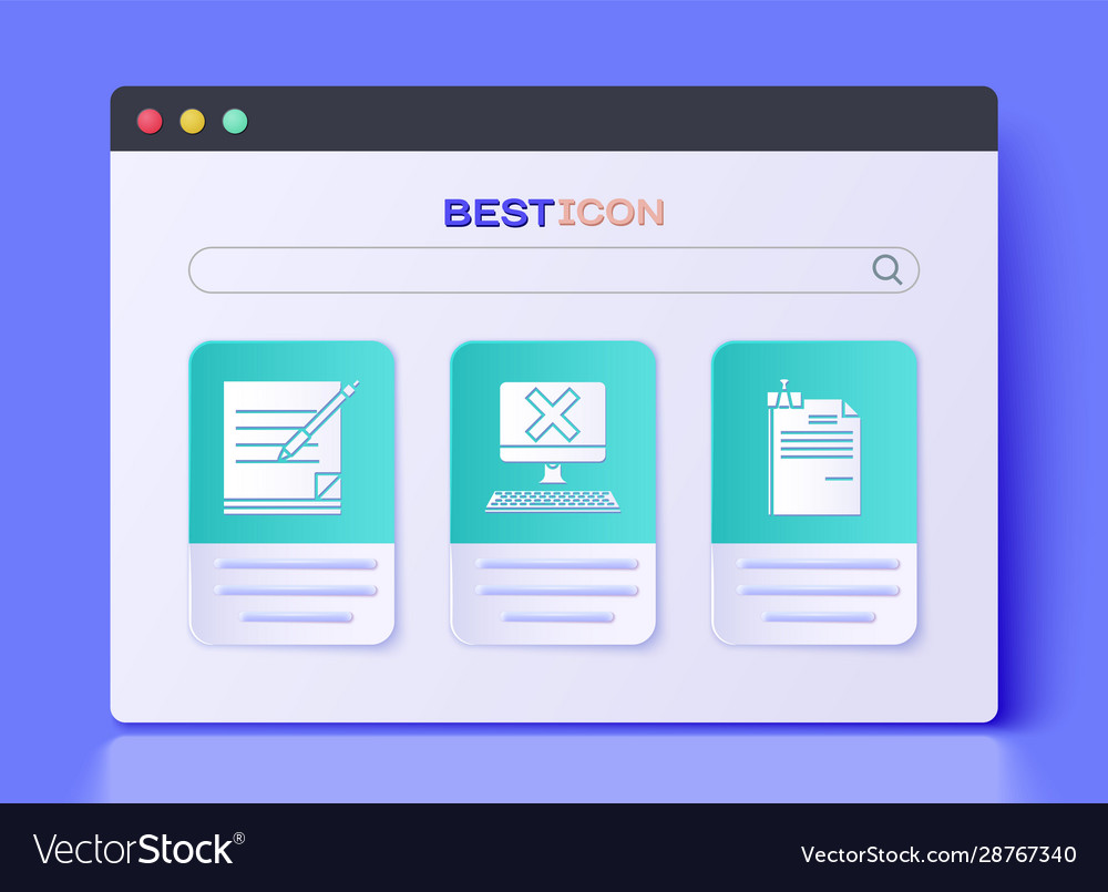 Set computer with keyboard and x mark blank vector image Set computer with keyboard and x mark blank