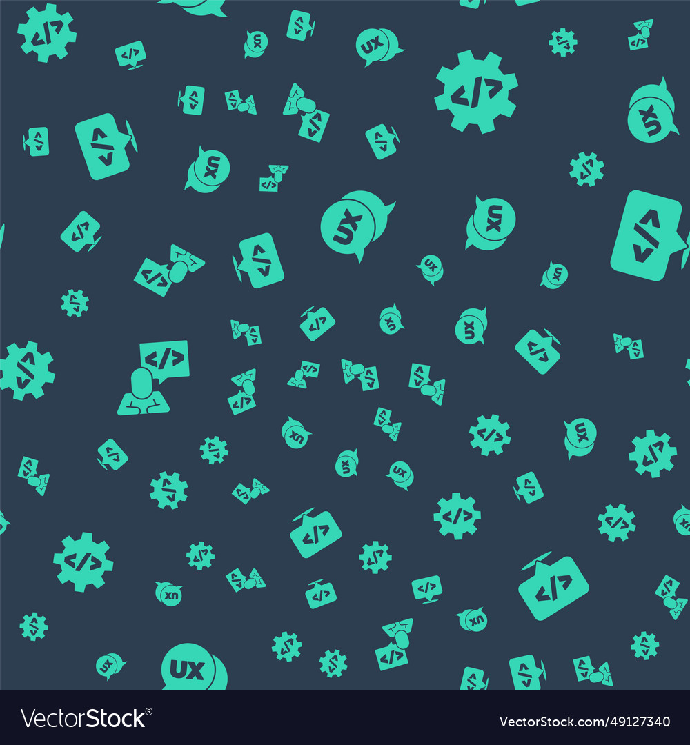 Set ui or ux design front end development vector image Set ui or ux design front end development
