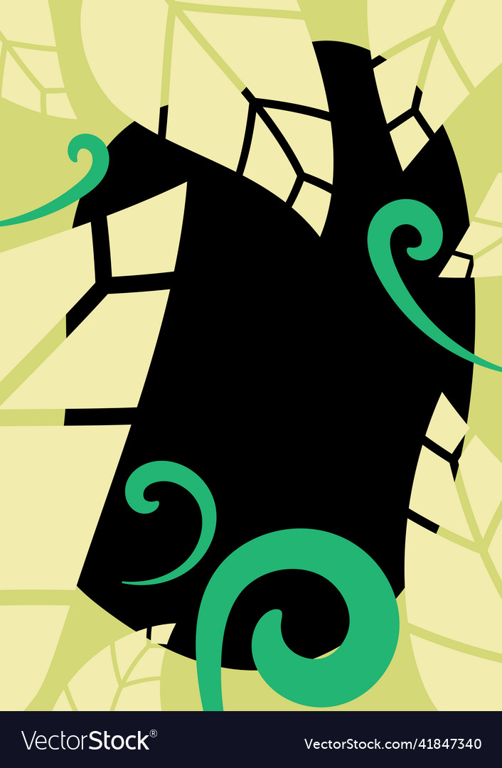 Simple leaves with copy space for text vector image Simple leaves with copy space for text