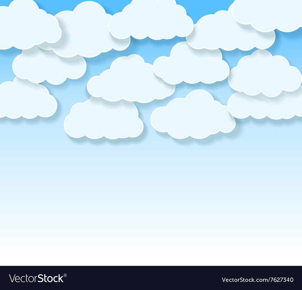 Sky with cartoon clouds