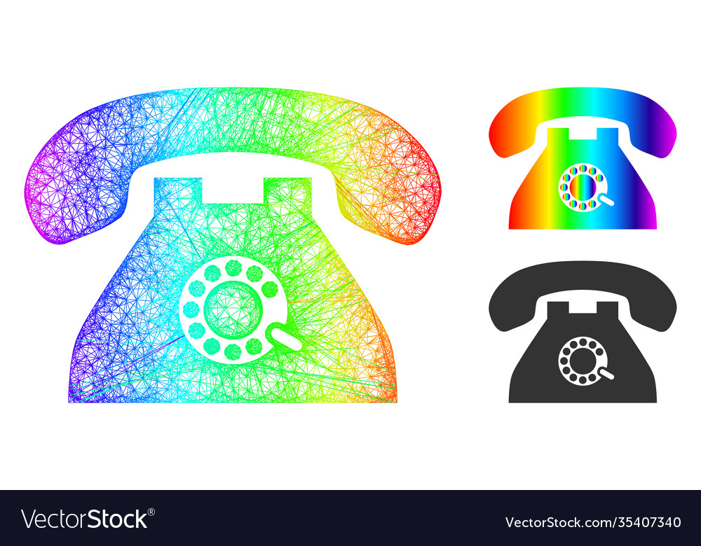 Spectrum network gradient pulse phone icon vector image Spectrum network gradient pulse phone icon