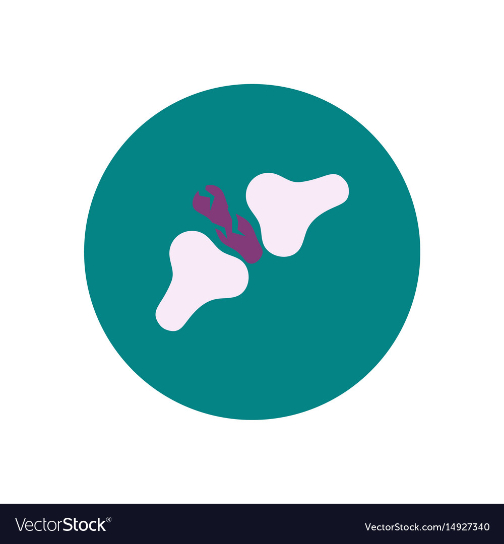 Stylish icon in color circle bone fracture