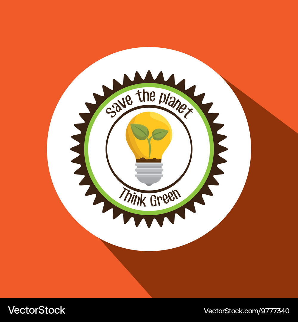 Think green isolated icon design Royalty Free Vector Image