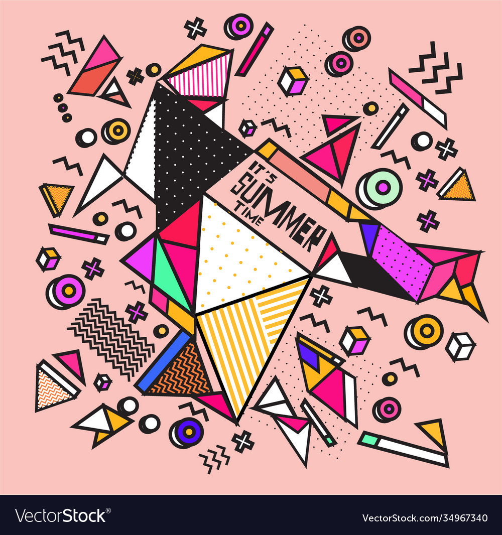 Triangle geometric forms for summer design event