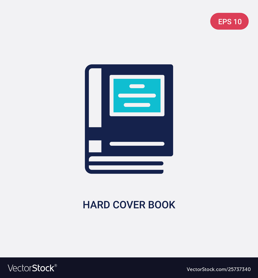 Two color hard cover book icon from education