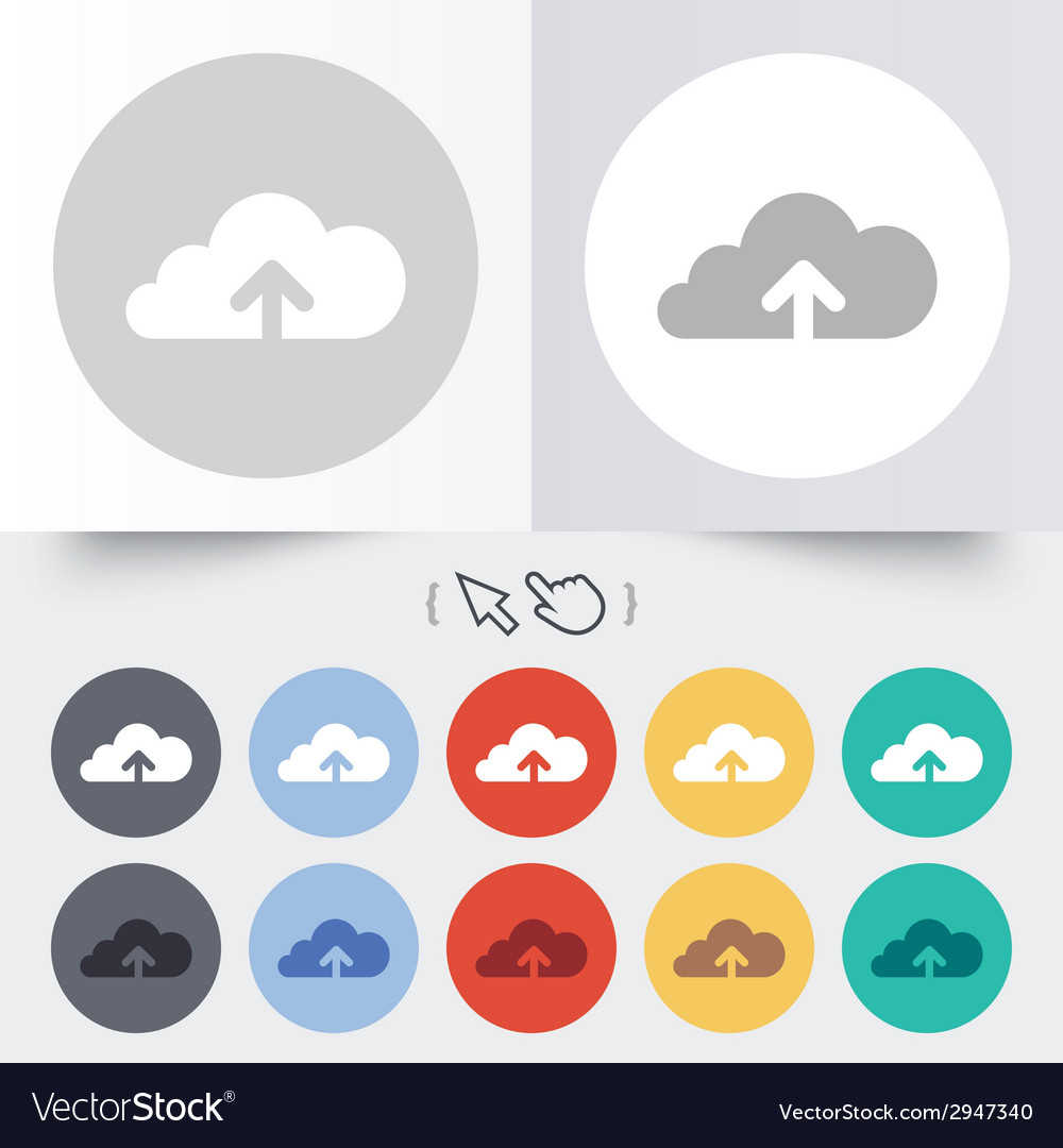 Upload to cloud icon button