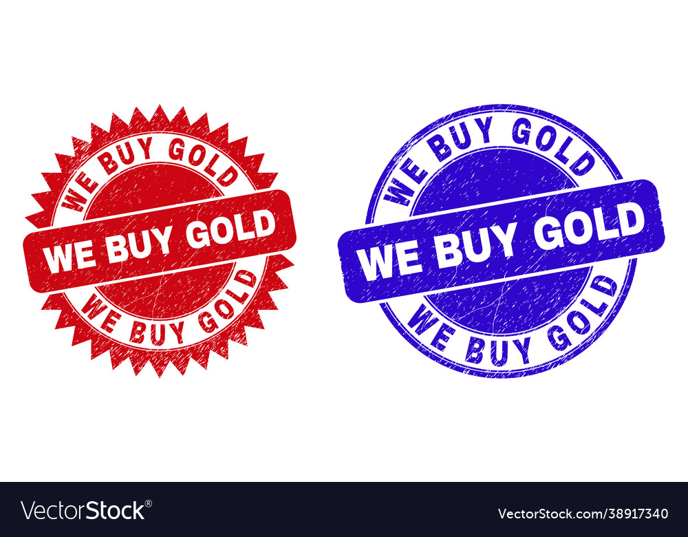 We buy gold round and rosette stamps with distress