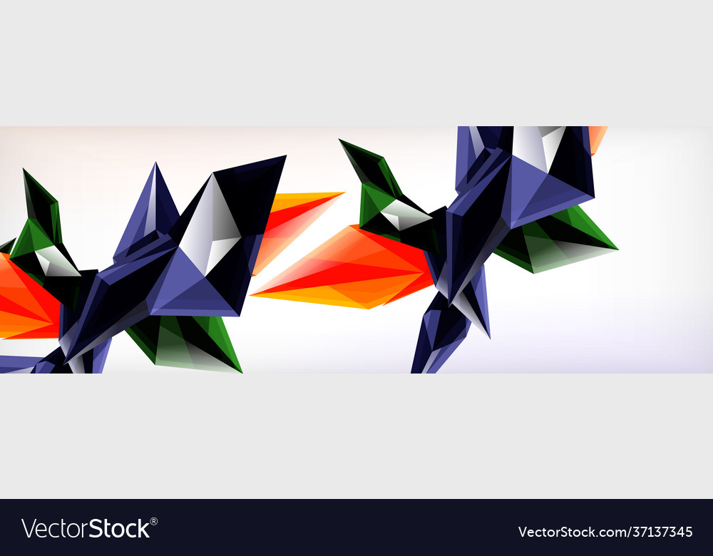 3d triangles and pyramids abstract Vector Image 3d triangles and pyramids abstract