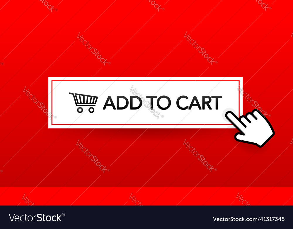 Add to cart banner for web design check mark vector image Add to cart banner for web design check mark