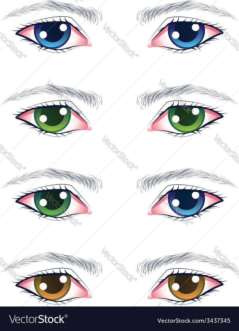 Anime male eyes Royalty Free Vector Image - VectorStock