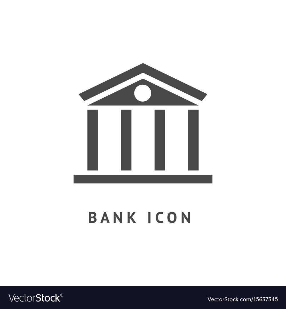 Bank line Royalty Free Vector Image - VectorStock