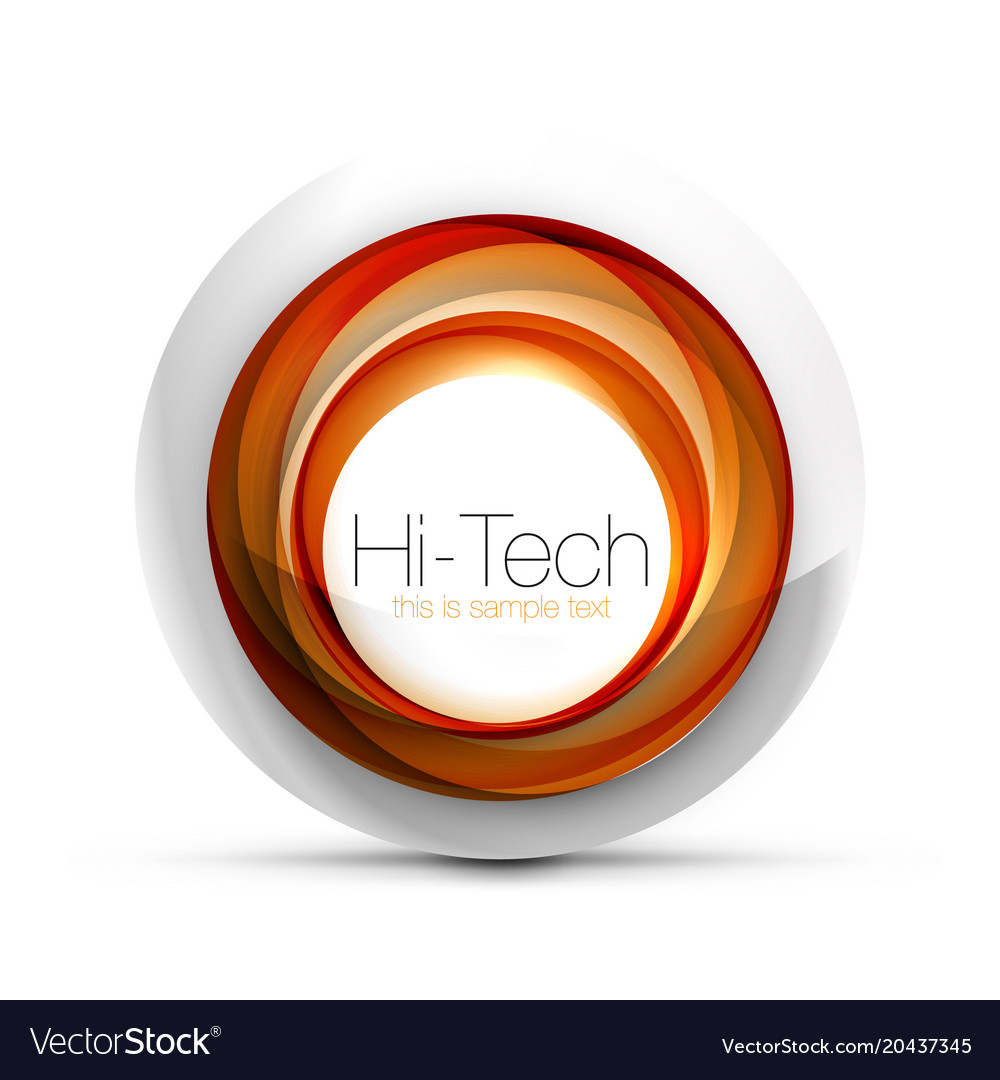 Digital techno sphere web banner button or icon