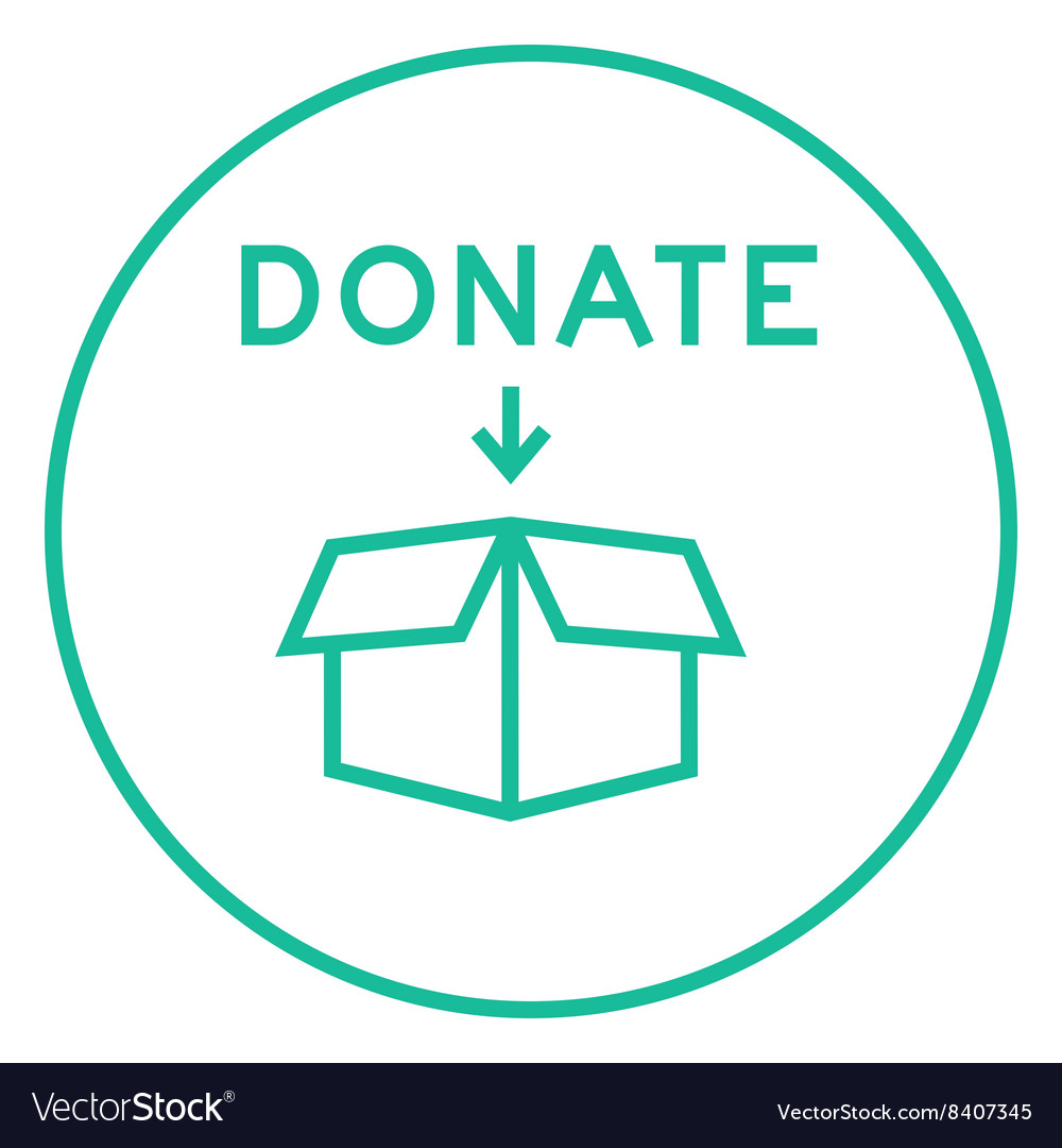 Donation box line icon