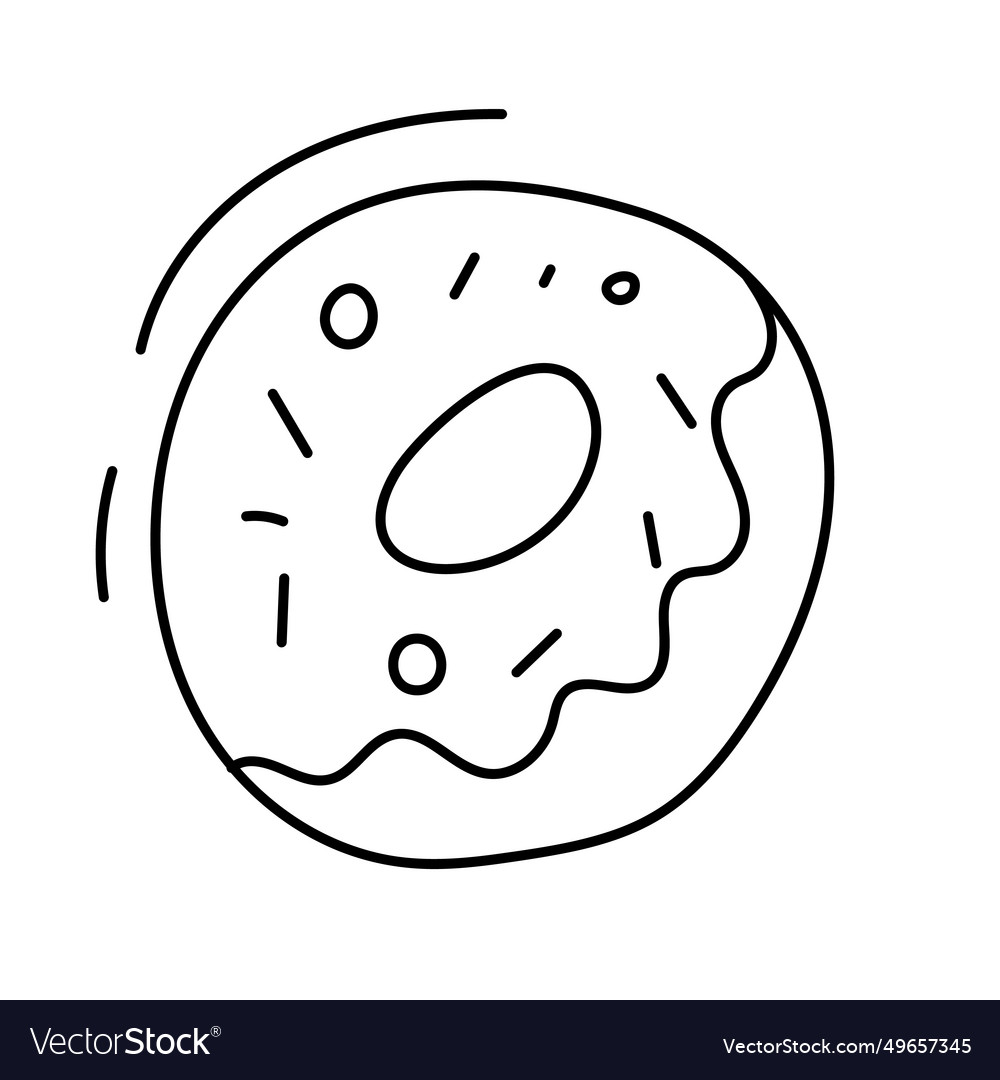 Donut in doodle style