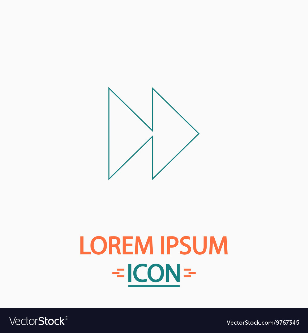 Fast forward computer symbol vector image Fast forward computer symbol
