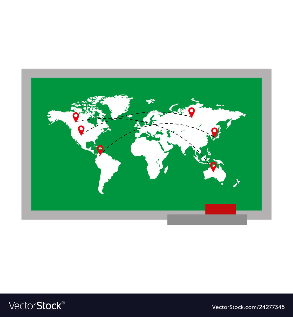 Global Map with Location Markers