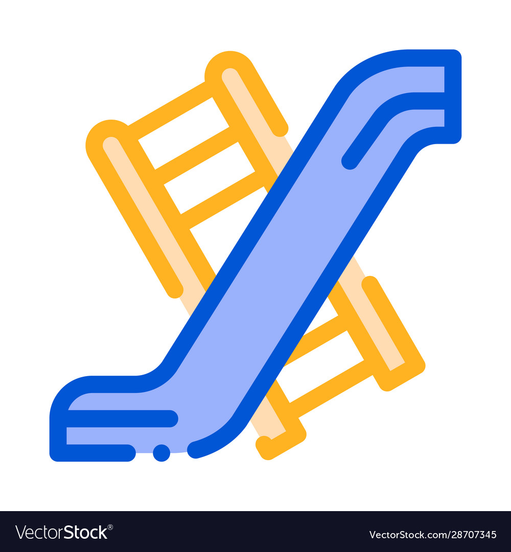 Interactive kids playground slide icon Royalty Free Vector