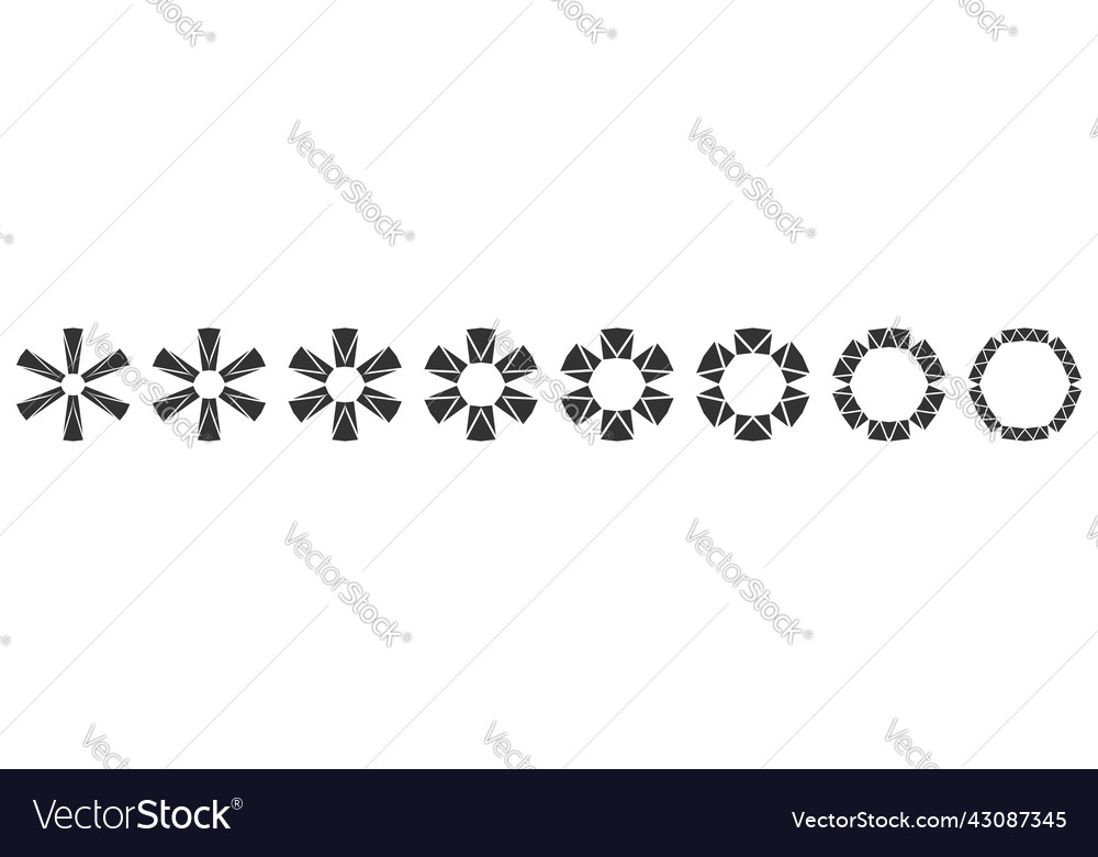 Simple motif mandala shape element circular round Vector Image Simple motif mandala shape element circular round