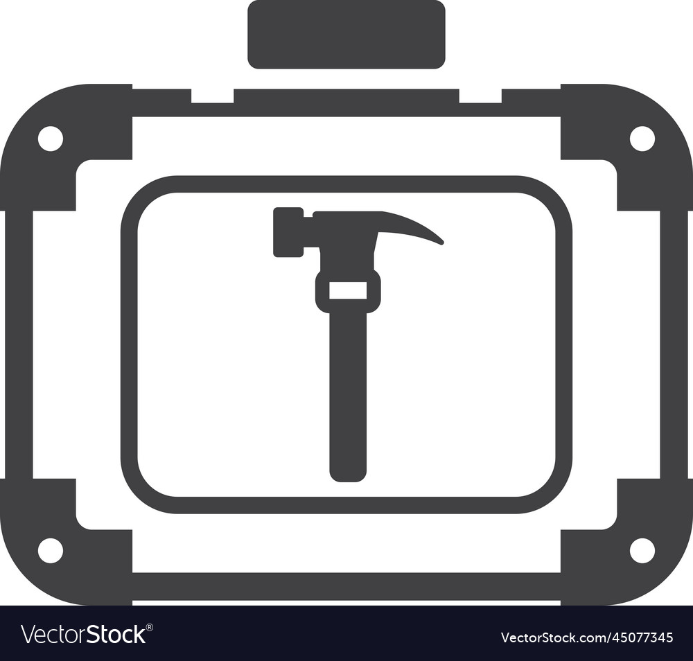 Tool bag for mechanic in minimal style Vector Image Tool bag for mechanic in minimal style