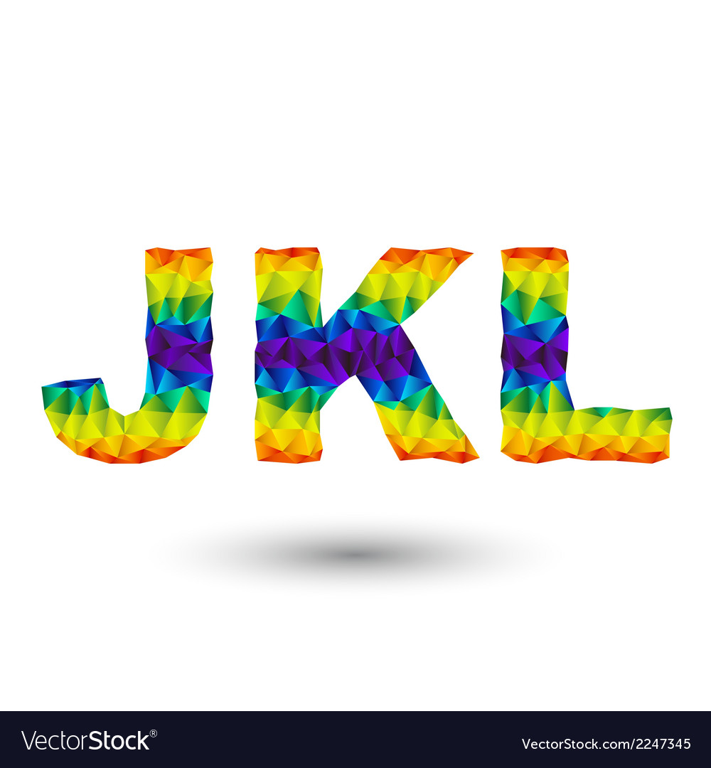 Triangular letters jkl