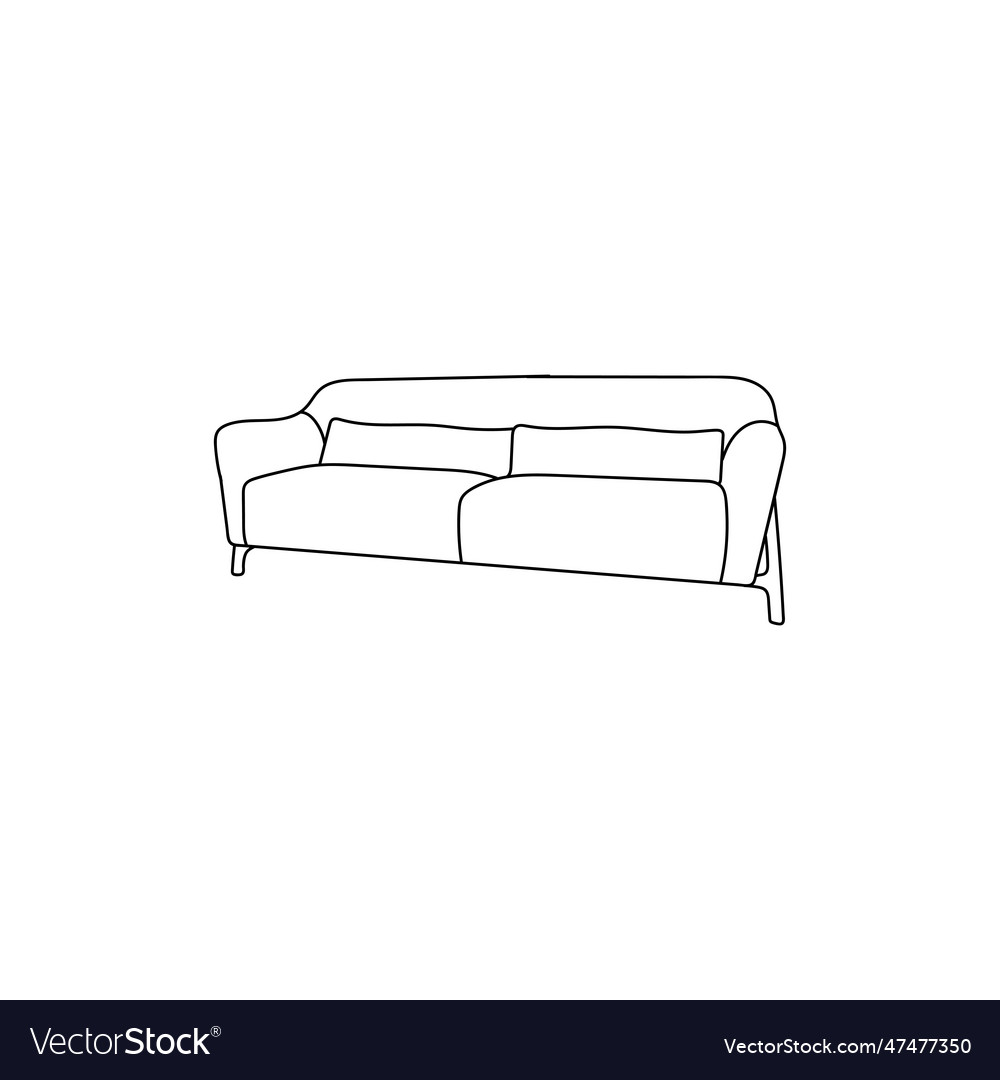 Creative furniture sofa logo design logo design Vector Image