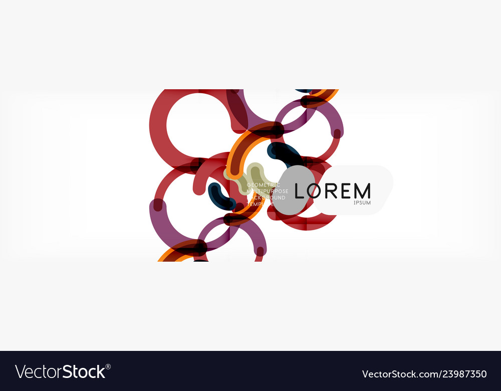 Linear design circle background vector image Linear design circle background