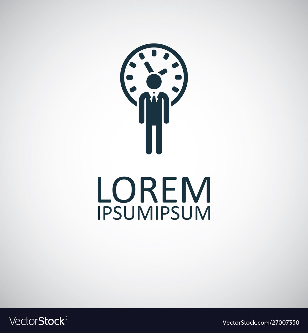Man time icon simple flat element design concept