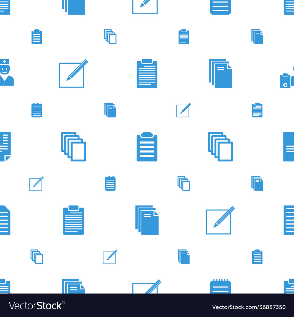 Notepad icons pattern seamless white background