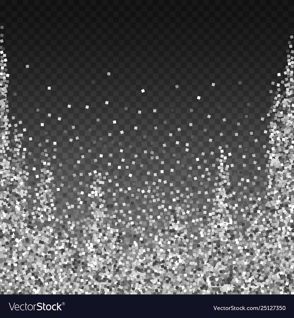 Silver glitter luxury sparkling confetti scattere Vector Image