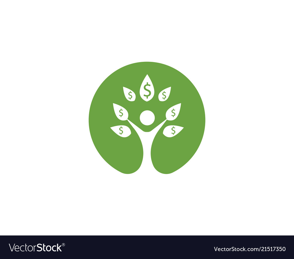 Tree green people identity logo template Vector Image