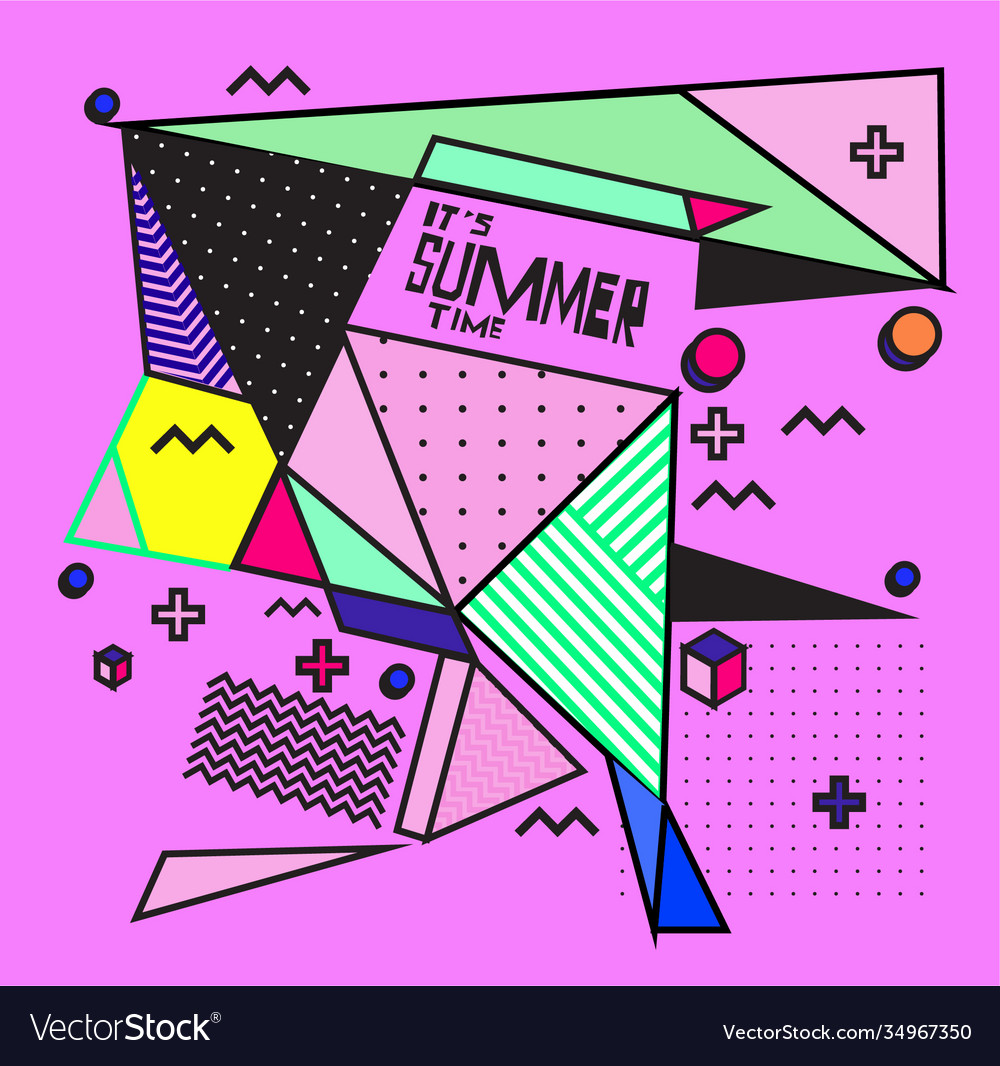 Triangle geometric forms for summer design event