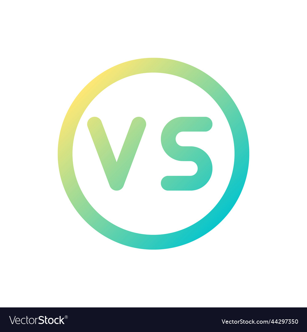 Versus button pixel perfect gradient linear ui vector image Versus button pixel perfect gradient linear ui