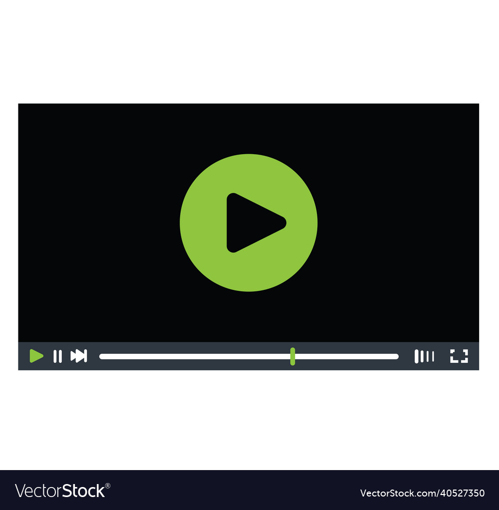 Video player interface design Vector Image Video player interface design