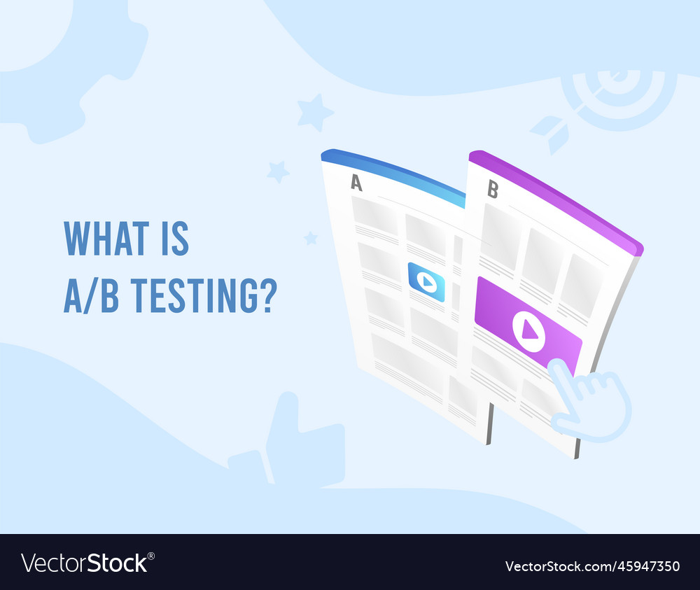 What is ab testing split a and b Vector Image What is ab testing split a and b