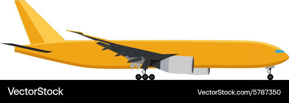Yellow Airplane Icon Royalty Free Vector Image