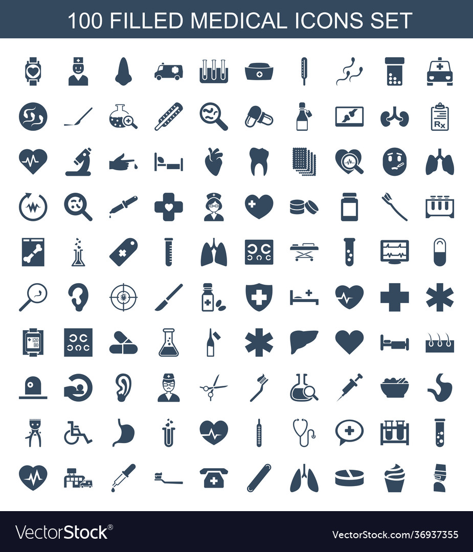 100 medical icons