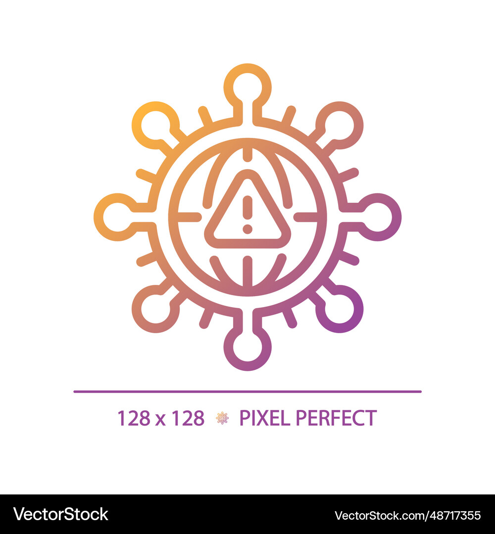 2d thin line gradient bacteria icon Royalty Free Vector