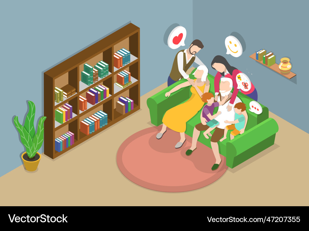3d isometric flat conceptual Royalty Free Vector Image