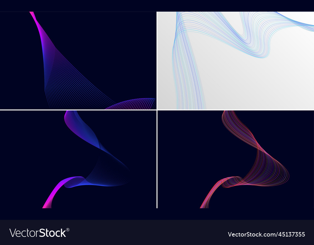 Collection of geometric minimal lines pattern set vector image Collection of geometric minimal lines pattern set