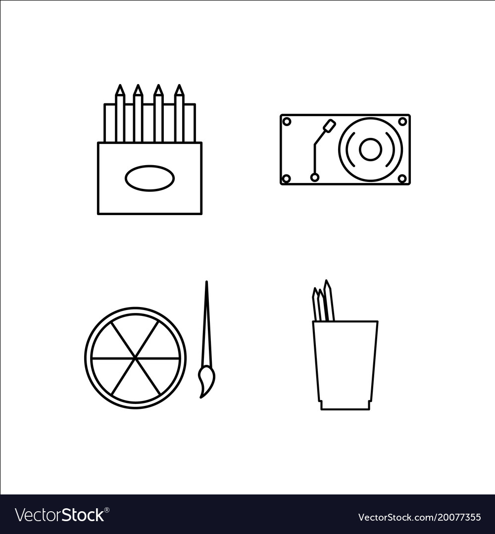 Design und Studio einfache lineare Icon-Setsimple